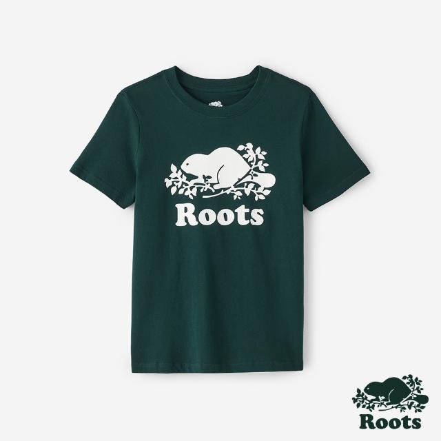 【Roots】Roots 大童- ORIGINAL COOPER BEAVER 短袖T恤(深綠色)
