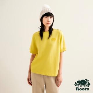 【Roots】Roots 女裝- COOPER短袖圓領上衣(黃色)