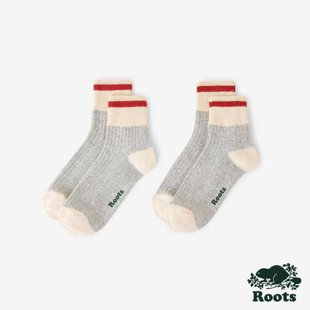 【Roots】Roots 配件- COTTON CABIN 踝襪-2入組(灰色)
