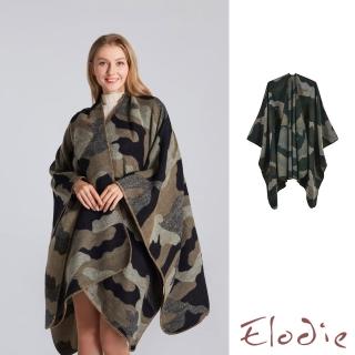 【Elodie】圖樣斗篷 保暖斗篷/歐美時尚創意圖樣保暖披肩 斗篷 披風(6色任選)