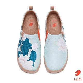 【uin】西班牙原創設計 女鞋 薄菏芍藥彩繪休閒鞋W1010068(彩繪)