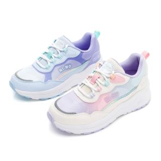 【MOONSTAR 月星】童鞋防水系列輕量老爹鞋(白彩、藍)