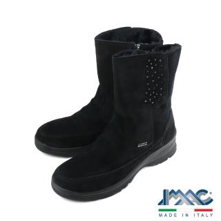 【IMAC】IMAC-TEX保暖內刷毛厚底中筒靴 黑色(456689-BL)