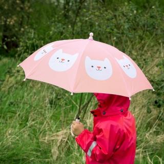 【Rex London】兒童雨傘 貓咪(遮陽傘 晴雨傘 直傘)