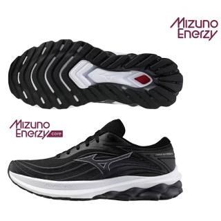 【MIZUNO 美津濃】慢跑鞋 男鞋 運動鞋 緩震 一般型 SKYRISE 黑白 J1GC240904