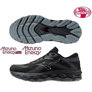 【MIZUNO 美津濃】慢跑鞋 男鞋 運動鞋 緩震 一般型 超寬楦 SKY 黑灰 J1GC231152
