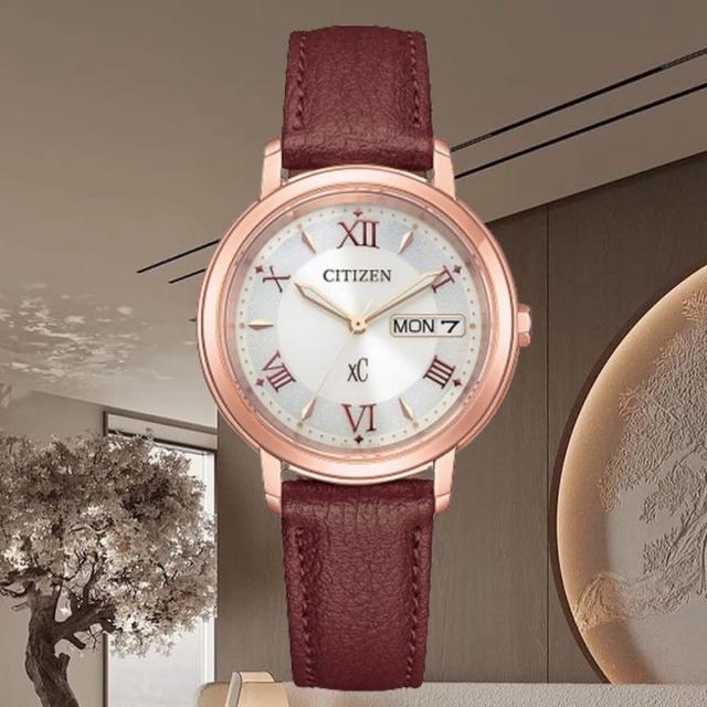 【CITIZEN 星辰】xC系列 廣告款 亞洲限定 光動能皮革時尚腕錶/32.5mm(EW2427-19A)
