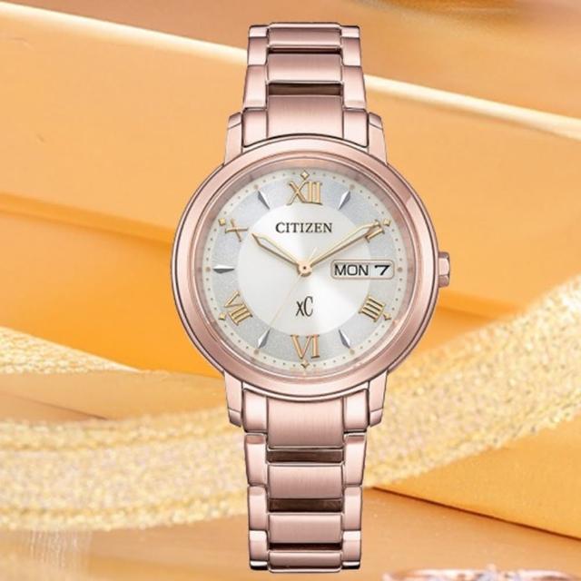 【CITIZEN 星辰】xC系列 廣告款 亞洲限定 光動能時尚腕錶/櫻花粉32.5 mm(EW2426-62A)