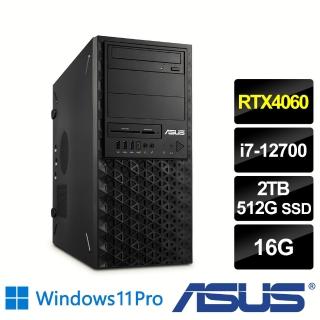 【ASUS 華碩】i7 RTX4060十二核繪圖工作站(WS760T/i7-12700/16G/2TB HDD+512G SSD/RTX4060-8G/750W/W11P)