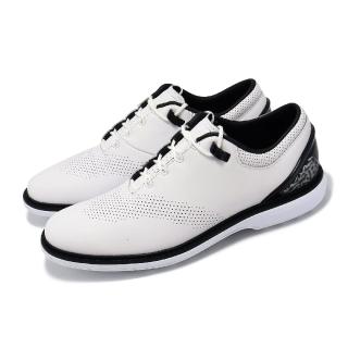 【NIKE 耐吉】高爾夫球鞋 Jordan ADG 4 男鞋 白 黑 皮革 緩衝 抓地 爆裂紋 喬丹 運動鞋(DM0103-110)