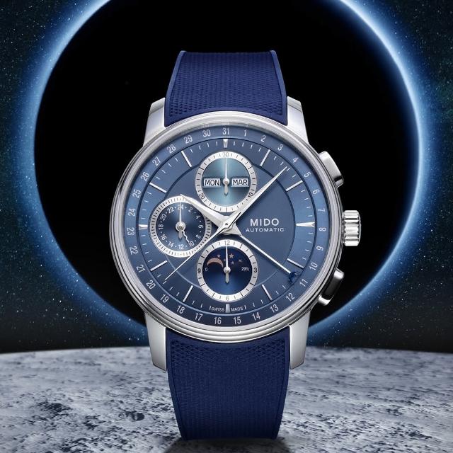 【MIDO 美度】Baroncelli 永恆系列 月相計時機械錶(M0276251704100)