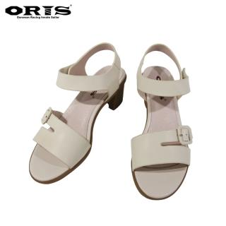 【oris 帆船鞋】羊皮高跟涼鞋-白-S3452N15(真皮/防滑/耐磨/休閒)