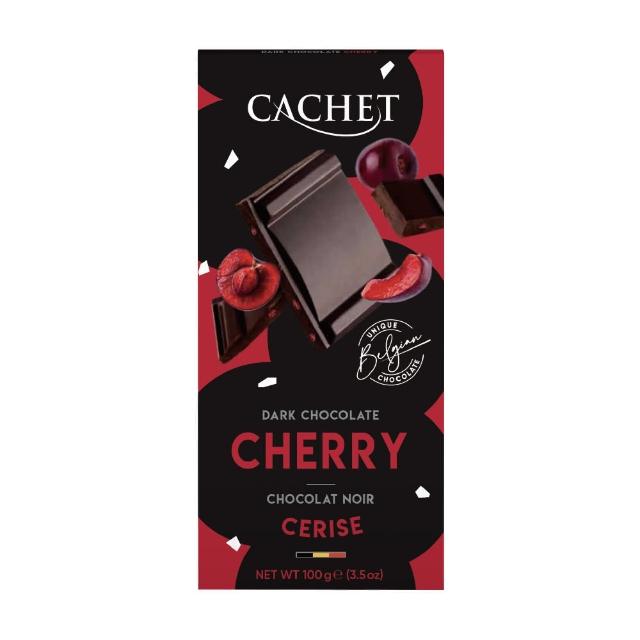 即期品【Cachet】櫻桃夾心醇黑巧克力(100g 效期2025/03/14)