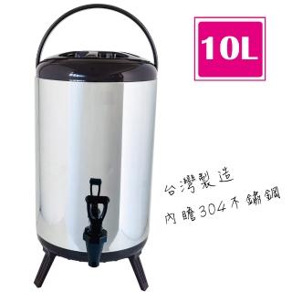 【台灣製造】10L不鏽鋼保溫保冷茶桶(幽默咖)