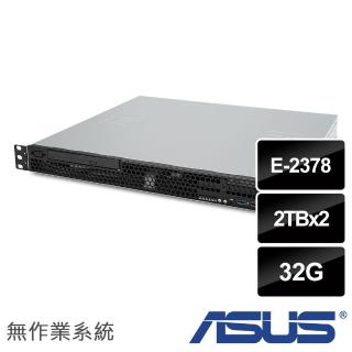 【ASUS 華碩】E-2378 八核機架伺服器(RS100-E11/E-2378/32G/2TBx2 HDD/250W/Non-OS)