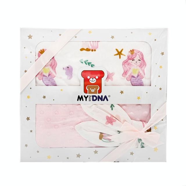 【MY+DNA 熊本部】法蘭絨舒適蓋毯禮盒組-美人魚(B0023-02-05)