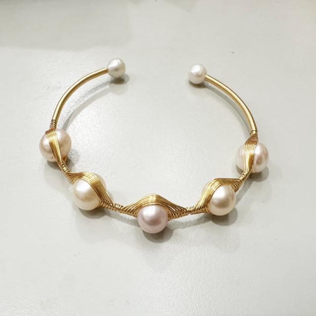 【Hanami】天然珍珠手工編織手環