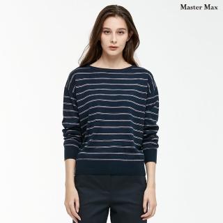 【Master Max】圓領條紋連袖針織上衣(8224007)