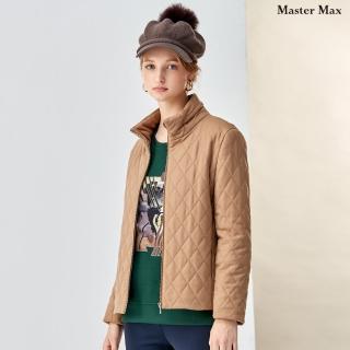 【Master Max】車線菱格紋毛料鋪棉外套(8227074)