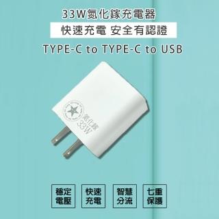 【HongXin】33W氮化鎵快充頭(Type-C to USB)