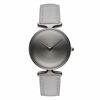 【Nordgreen】ND手錶 Unika 獨特 32mm 深空灰殼×磨砂金屬面 北極灰真皮錶帶(UN32GMLEGRBM)