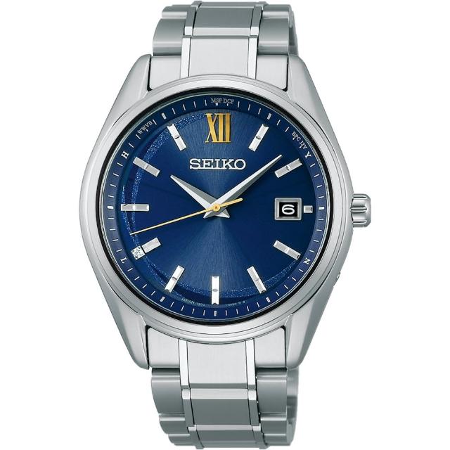 【SEIKO 精工】SPIRIT 永恆之藍 限量款 太陽能電波鈦金屬腕錶-39.5mm   母親節(7B72-0AH0B/SBTM345J)