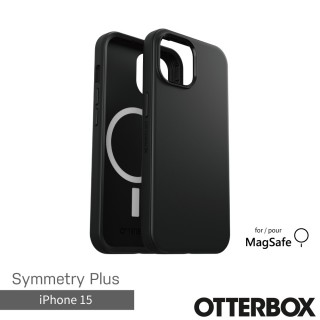 【OtterBox】iPhone 15 6.1吋 Symmetry Plus 炫彩幾何保護殼-黑(支援MagSafe)