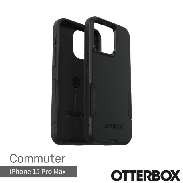 【OtterBox】iPhone 15 Pro Max 6.7吋 Commuter 通勤者系列保護殼(黑)