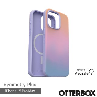 【OtterBox】iPhone 15 Pro Max 6.7吋 Symmetry Plus 炫彩幾何保護殼-晚霞(支援MagSafe)