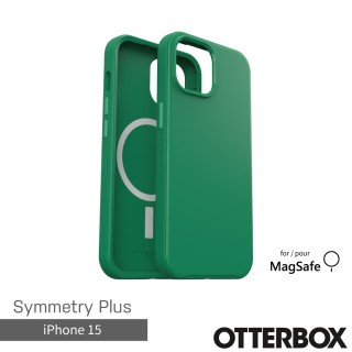 【OtterBox】iPhone 15 6.1吋 Symmetry Plus 炫彩幾何保護殼-綠(支援MagSafe)