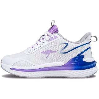 【KangaROOS】美國袋鼠鞋 女 RUN DASH 科技機能慢跑鞋 白紫藍(KW41197)