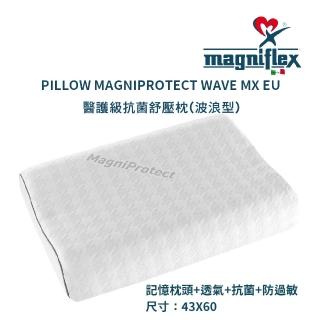 【Magniflex曼麗菲斯】歐盟醫護級抗菌舒壓記憶枕(波浪形記憶枕 / 單入)