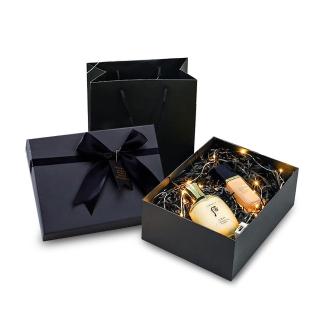 【NINI選物】禮物盒 禮品盒 包裝盒(送禮提袋/拉菲草/賀卡/氛圍燈/33*24.5*8cm)