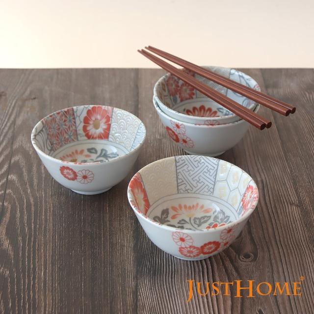 【Just Home】日本製祥瑞陶瓷4.8吋飯碗附筷6件組/麵碗2件組(日本製 中式飯碗 麵碗)