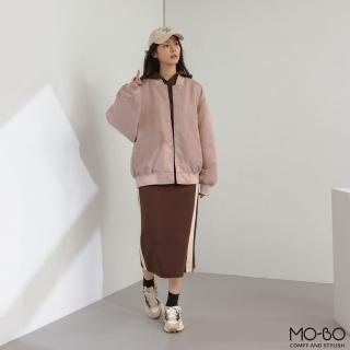 【MO-BO】中性版寬鬆棒球鋪棉外套