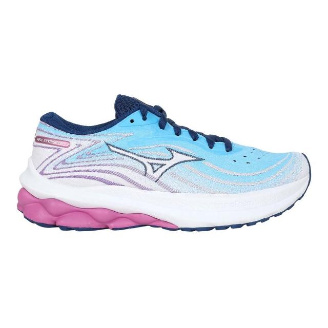 【MIZUNO 美津濃】WAVE SKYRISE 5 女慢跑鞋-運動 訓練 水藍紫白(J1GD240923)