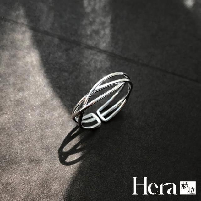 【HERA 赫拉】交叉線條開口戒指 H112090504(戒指)