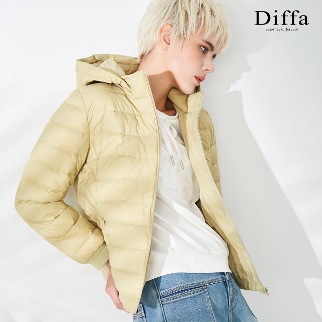 【Diffa】連帽設計羽絨外套-女