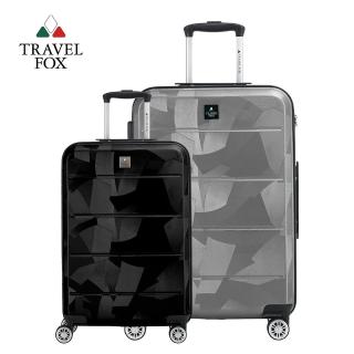 【TRAVEL FOX 旅狐】20吋黑+29吋灰 航太系列 閃耀拉鍊旅行行李箱兩件組