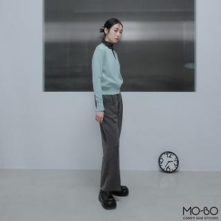 【MO-BO】率性鈕釦造型打褶長褲