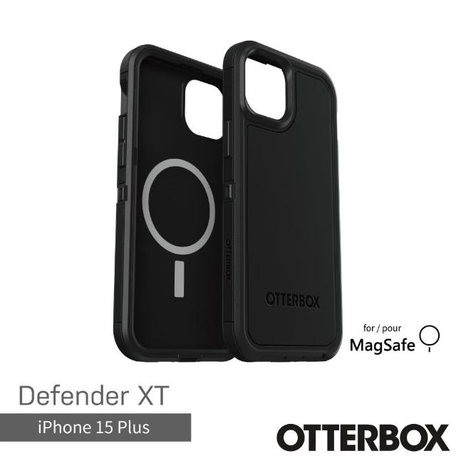 【OtterBox】iPhone 15 Plus 6.7吋 Defender XT 防禦者系列保護殼(黑)