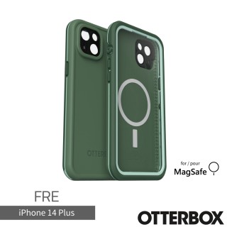 【OtterBox】LifeProof iPhone 14 Plus 6.7吋 Fre 全方位防水/雪/震/泥 保護殼-綠(支援MagSafe)