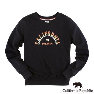 【California Republic】CR熊弧狀層次色彩品牌大學TEE(女版)