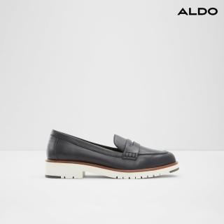 【ALDO】IBREDA-簡約品味真皮樂福平底鞋-女鞋(黑色)