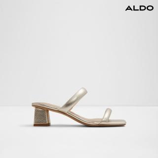 【ALDO】MANDI-簡約雙帶細緻涼跟鞋-女鞋(金色)