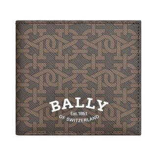 【BALLY】BALLY Brasai白字LOGO B字印花TPU 8卡對折短夾(棕)