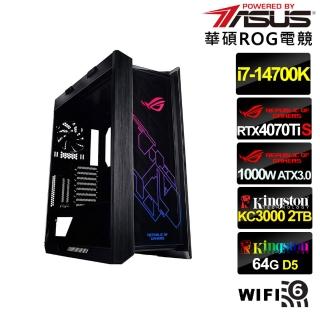 【華碩平台】i7廿核GeForce RTX 4070TIS{玩家帝國}電競電腦(i7-14700K/Z790/64G/2TB/WIFI)