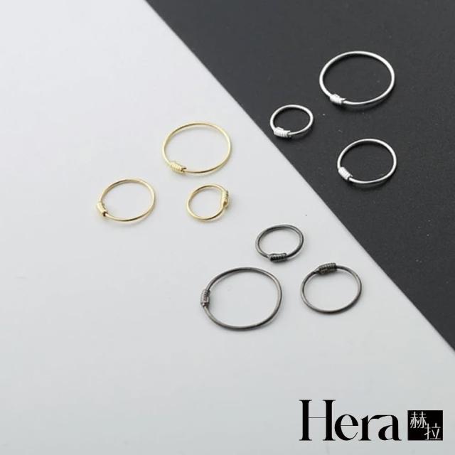【HERA 赫拉】耳圈耳扣骨釘-3入各1色 H111030118(飾品)