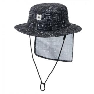 【Quiksilver】男款 配件 戶外運動帽 漁夫帽 衝浪帽 UV WATER HAT PRT(黑色)