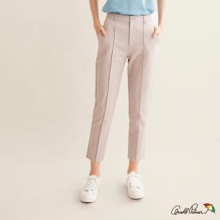 【Arnold Palmer 雨傘】女裝-高腰顯瘦窄管休閒褲(淺咖啡色)
